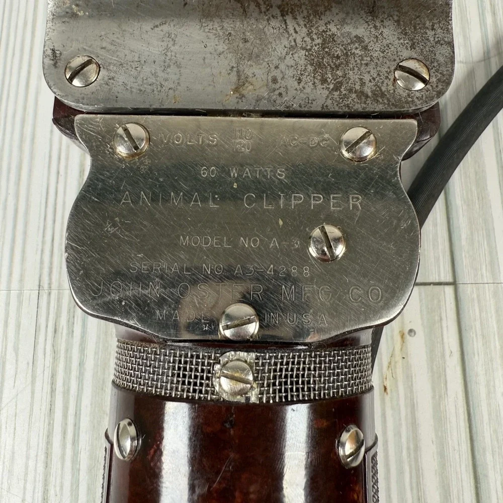Vintage Oster Golden‎ A3 Horse/Animal Pet Clippers Adjustable Speed TESTED
